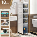 Axyaa Narrow Storage Cabinet: Multi-Tier Slim Organizer for Bathroom/Living Room
