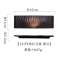 Axyaa Heart Rectangle Ceramic Sushi Plate - Personalized Rock Flat Plate