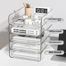 Axyaa Desk Organizer with File Holders, Paper Tray, and Pen Holder
