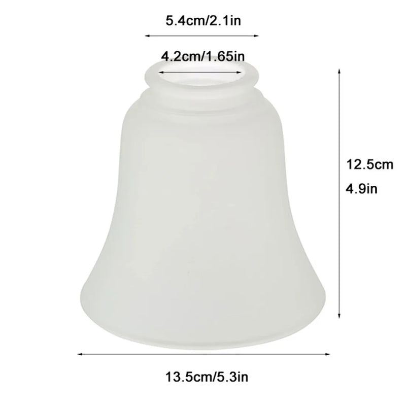 Axyaa Frosted Glass Bell Shades for Ceiling Fan Chandeliers & Sconces