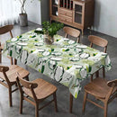 Axyaa Tropical Leaf Tablecloth: Stain Resistant, Antifouling for Home Dining or Coffee Table
