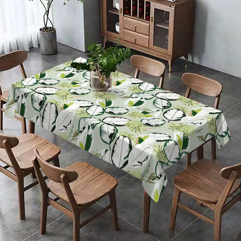 Axyaa Tropical Leaf Tablecloth: Stain Resistant, Antifouling for Home Dining or Coffee Table