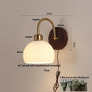 Axyaa Glass LED Wall Light with Pull Chain Switch for Bedroom Hallway
