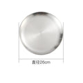 Axyaa Stainless Steel Buffet Plates - Korean Style Durable Shallow Dishes