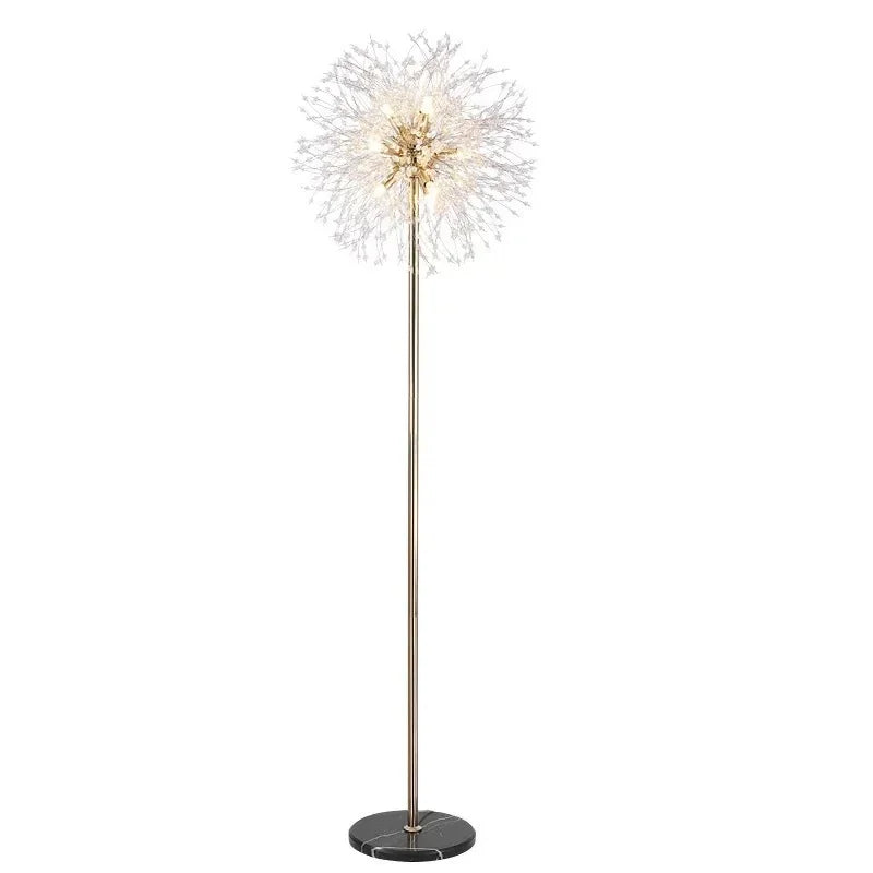 Axyaa Crystal Dandelion Floor Lamp - Nordic Wind Design for Bedroom and Living Room