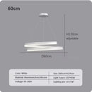 Axyaa Black Ring LED Pendant Lamp for Living Room, Bedroom, Kitchen - Modern Minimalist Chandelier
