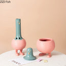 Axyaa Cartoon Ceramic Vase Jewelry Box Ornaments Dried Flower Living Room Arrangement Vase