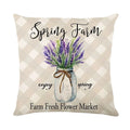 Axyaa Lavender Print Collection Pillowcase for Home Decor and Bedding