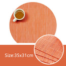 Axyaa Round PVC Placemats Set for Dining Table Farmhouse Boho Kitchen Accessories