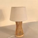 Axyaa Modern Rattan Weave LED Desk Lamp for Living Room Bedroom Study