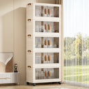 Axyaa 50cm Wide Folding Plastic Wardrobe with Doors for Bedroom/Living Room Storage