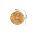 Axyaa Round Rattan Wall Hanging for Rustic Home Decor