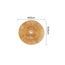 Axyaa Round Rattan Wall Hanging for Rustic Home Decor
