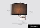 Axyaa Fabric Shade LED Wall Lamp Modern Reading Light for Bedroom Living Room