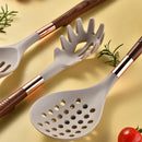 Axyaa Silicone Kitchenware Set with Storage Rack - 8 Piece Cooking Tools