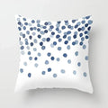 Blue Marble Geometric Cushion Cover 45x45cm for Home & Office Decor by Axyaa
