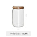Axyaa Glass Suger Jar with Acacia Wood Lid, 300ml, Kitchen Airtight Storage