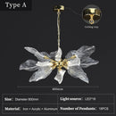 Axyaa Retro Luxury Leaf Chandelier Home Decor - Designer Bedroom Living Dining Room Pendant Light