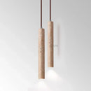 Axyaa Yellow Travertine LED Bedside Chandelier for Wabi-sabi Style Bedroom