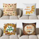 Autumn Leaves Patterned Throw Pillow Cover by Axyaa