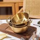 Axyaa Stainless Steel Korean Cuisine Bowl Double Ear Snack Plate