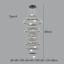 Axyaa Modern Stair Chandelier Pendant Ceiling Lamp LED Chandeliers Living Room Lighting