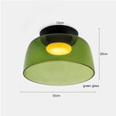 Axyaa Amber Glass LED Pendant Lights: Modern Nordic Hanging Lamp for Home Decor