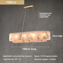 Axyaa Luxury Marble Brass Pendant Light - Nordic Gold Chandelier for Home and Office