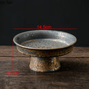 Axya Ceramic Fruit Tray High Foot Round Tableware Serving Platter Home Kitchen