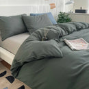 Axyaa Solid Color 4-Piece Bedding Set for Double Bed