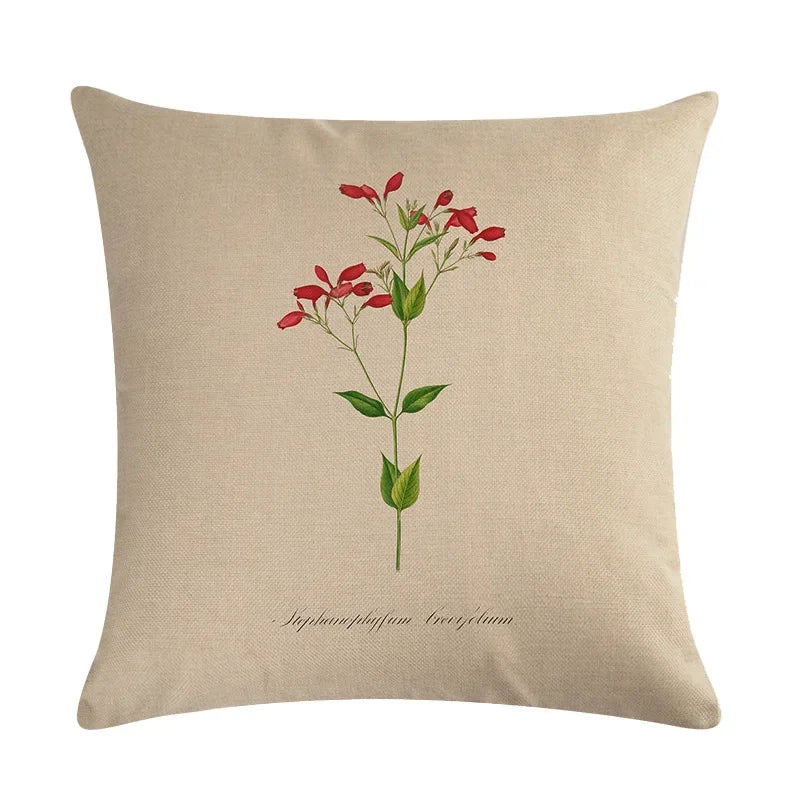 Axyaa Plant Print Embrace Pillowcase 45*45cm