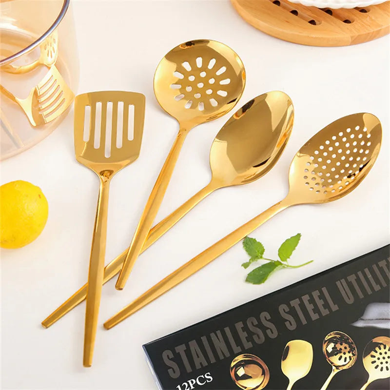 Axyaa Stainless Steel Kitchen Utensils Set