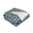 Axyaa Fluffy Shaggy Polar Throw Blanket - Warm & Cozy West African Textile Pattern
