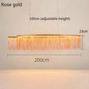 Axyaa Modern Luxury LED Tassel Chandelier in Gold/Silver Stainless Steel