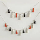 Axyaa Halloween Ghost Macrame Garland with Wooden Beads
