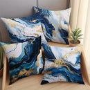 Blue Marble Texture Pillowcase: Axyaa Nordic Style Sofa Cushion Cover