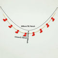 Axyaa Christmas Stocking Felt Garland with Wooden Bead