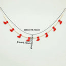 Axyaa Christmas Stocking Felt Garland with Wooden Bead
