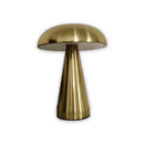 Axyaa Golden Mushroom LED Desk Lamp with USB Charging and Touch Switch