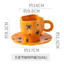 Axyaa Pumpkin Ceramic Coffee Cup, Halloween Decorative Mug, 350ml