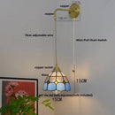 Axyaa Glass Brass LED Wall Sconce Vintage Vanity Light Fixture