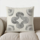 Axyaa Gray Geometric Pattern Throw Pillow Cover for Sofa, Bedroom, Car