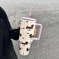 Axyaa Kawaii Cat Stainless Steel Tumbler | Vacuum Insulated Large Car Thermos Mug