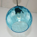 Axya Blue Glass Ball LED Chandelier for Modern Lighting in Restaurant, Kitchen, Bedroom