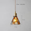 Axyaa Retro Pastoral Stained Glass Pendant Chandelier