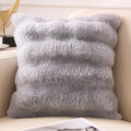 Axyaa Faux Rabbit Fur Throw Pillow Cases - Ultra Soft & Cozy Cushion Covers for Sofa, Bed, Living Room
