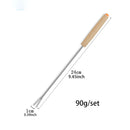Axyaa Stainless Steel Wooden Handle Fruit Cake Cheese Hot Pot Fork