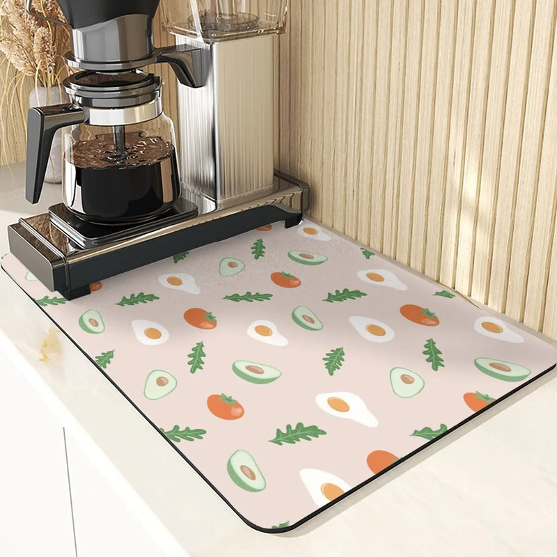 Axyaa Pumpkin Pattern Coasters - Halloween Style Absorbent Drink Coasters & Drying Mat