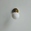 Axyaa Modern Nordic LED Wall Light White Ball Lampshade Bedside Applique Murale