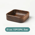 Axyaa Acacia Wood Snack Plate and Salad Bowl Set - Chinese Style